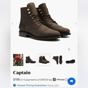 Thursday Boot Company Captain size 9 in Tobacco brown. Barely worn